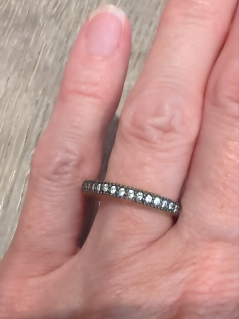 Freida Rothman FR 925 Sterling Pave Stacker Ring Black And Gold NWT - Picture 5 of 6